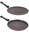 Nirlon Non-Stick Aluminium Cookware Set, 2-Pieces, Red (2.6mm_FT12_CT11)