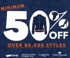 Minimum 50% Off Over 80K Styles