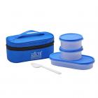 Ruchi Food Fresh Plastic Tiffin Set, 350ml, 5-Pieces, Blue