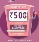 Women’s Clothing upto 70% off + Rs. 500 off on Rs. 999 + 10% Cashback