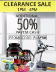 Additional 50% Paytm Cash on Health & Sports