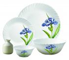 LaOpala Royal Iris Dinner Set, 27-Pieces, Multicolour