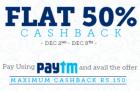 Pay via Paytm wallet & get Flat 50% Cashback Within 24 Hours