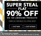 LOOT Deal - Flat 90% off on 100 Products - Rs 1000 Shoes in Rs 100 Only