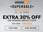 Extra 30% off on orders above 1299