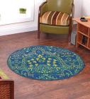 Ethnic Motif Nylon 28 x 28 Inches Machine Made Carpet by Status