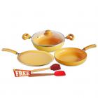 Wonderchef Da Vinci Cookware Set, 3-Pieces (Free Silicone Spoon & Spatula worth 750/-)