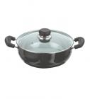 Vinod Cookware Black Pearl Deep Kadhai with Lid - 18 cm