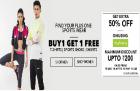 Buy 1 Get 1 Free on T shirts, sports shoes & shorts