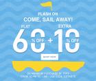 Flat 60% Off + Extra 10% Off On Clothing & Accessories
