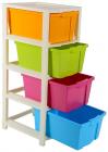 Joyful Studio 4 XLPlastic Modular Drawer System, Multi Colour(31cmx39cmx80.9 cm)