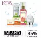 Flat 35% cashback on Lotus Range