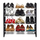 Ebee Foldable Shoe Rack with 4 Shelves (Plastic Pipe)