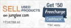 Sell used products on junglee.com get Rs. 50 freecharge cashback*