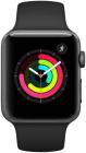 APPLE Watch Series 3 GPS - 38 mm Space Grey Aluminium Case with Black Sport Band  (Black Strap, Regular)