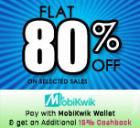 Flat 80% Off + 15% cashback