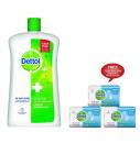 Dettol Original Hand Wash Jar 900ml Free 3 Dettol Soap 75gms each @148