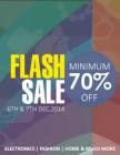 Flat 70% sale on Dec 6 and 7