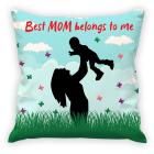 Aart Best Mom Belongs To Me Quote In Printed Cushion Cover(Combo Gift Set)