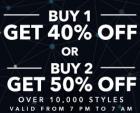 Buy 1 get 40% off | Buy 2 get 50% off