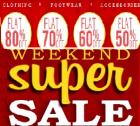 Super Weekend Sale: Flat 80%/ 70%/60%/ 50% off