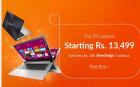 Top Selling Laptop Upto 29% Off + Extra Rs 500 Freecharge Cashback