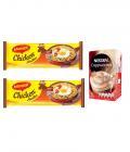 Maggi Chicken Noodles (Pack of 2) + Nestle Cappucino