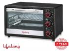 Lifelong Steel Oven Toaster Griller, 16 Litre, Black