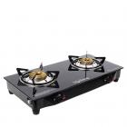 Lifelong LLGS09 Glass top Gas stove, 2 Burner Gas Stove, Black