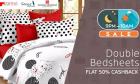 Flat 50%off + 50% Cashback On Double Bedsheet