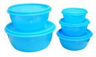 Princeware Store Fresh Plastic Bowl Package Container, Set of 5, Blue