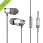 TIZUM HT-110 All-Metal Hi-Fi In Ear Earphones with Mic, Clear Sound, Sweat-Proof Comfort Fit Earbuds (Lunar Silver)