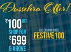 Dussehra offer Rs. 100 off on Rs. 699 & above on Shirts