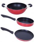 Nirlon Non-Stick Aluminium Mini Cookware Set, Tawa,Fry Pan Kadhai