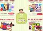 Best offers on Diapers, toys, apparels etc