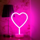 XERGY LED Table Light With Holder Base, Pink, Heart Shape