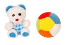 Lehar Toys Combo of Mini Ball and Mini Teddy