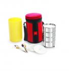 Cello Kingstone 4 Container Lunch Packs, Red