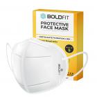 Boldfit Anti Pollution Cotton N95 Reuseable Unisex Face Mask (White, Without Valve, Pack of 5) Third Party Tested by manufacturer at SGS & Ministry of Textiles