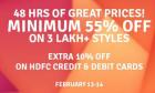 Minimum 55% off on Fashion