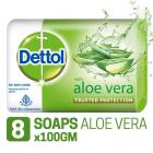 Dettol Soap - 100 g (Pack of 8, Aloe Vera)