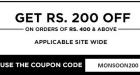 Rs. 200 off on Rs. 400