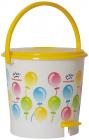 Princeware 4432 Printed Round Small Assembled Light Garbage Bucket (12 Litres)