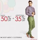 Upto 50% off + Additional 35% off on Men