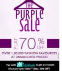 Flat 70% off in the Purple Sale + Extra 20% off