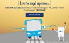 Get 40% Cashback on Bus tickets bookings of Rs. 200 more