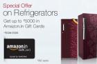Amazon gift cards free upto Rs. 5000 with Large Appliances