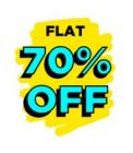 Flat 70% Off + Extra 10% Off On Clothing & Accessories