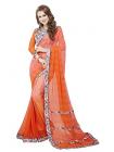 Ambika Sarees Collection Printed Multi Colour Georgette And Lycra Saree With Blouse