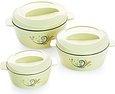 Cello Cuisine Insulated Casserole Gift Set, 3-Pieces, Ivory